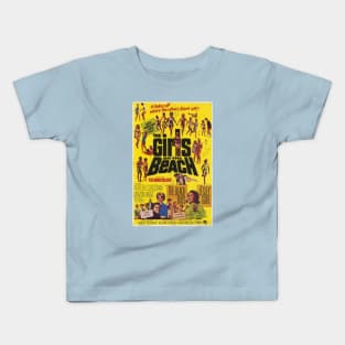 Vintage Movie - Girls On The Beach Poster Kids T-Shirt